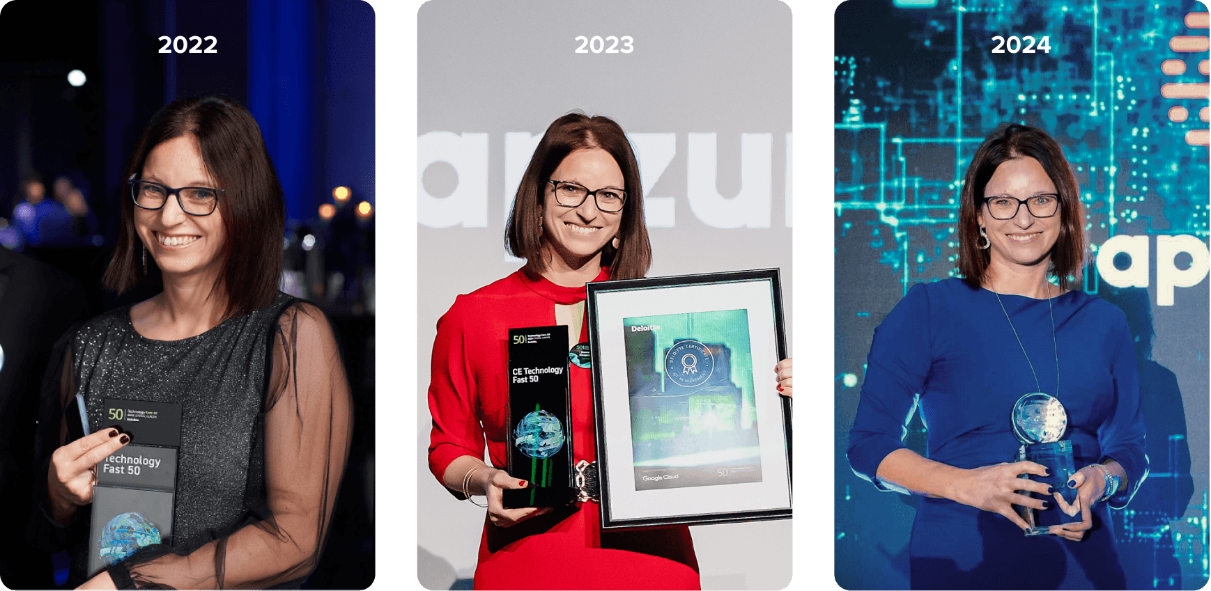 Apzumi anniversary dresses symbolising 2022–2024